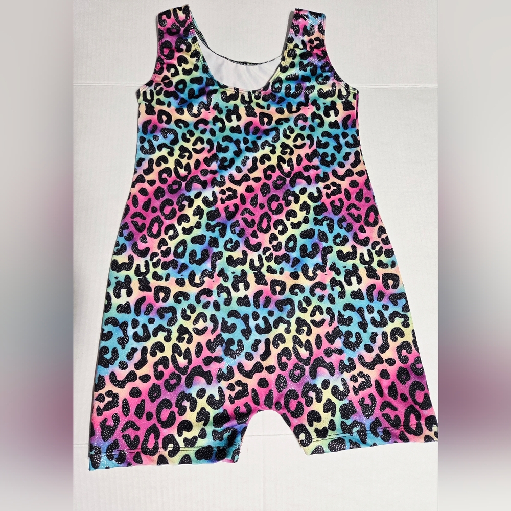 Multicolored Sleeveless gymnastics Leotards Unitard Dance OS 150 11/12